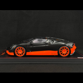 Bugatti W16 Mistral World Record Car 2024 Carbon Black / Orange 1/18 MR Collection BUG015WR