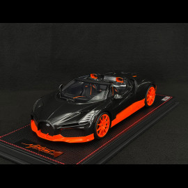 Bugatti W16 Mistral World Record Car 2024 Carbon Black / Orange 1/18 MR Collection BUG015WR