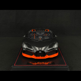 Bugatti W16 Mistral World Record Car 2024 Carbon Schwarz / Orange 1/18 MR Collection BUG015WR