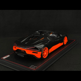 Bugatti W16 Mistral World Record Car 2024 Carbon Schwarz / Orange 1/18 MR Collection BUG015WR