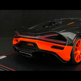 Bugatti W16 Mistral World Record Car 2024 Carbon Schwarz / Orange 1/18 MR Collection BUG015WR