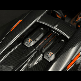 Bugatti W16 Mistral World Record Car 2024 Carbon Black / Orange 1/18 MR Collection BUG015WR