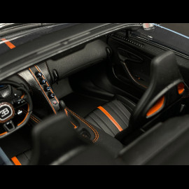 Bugatti W16 Mistral World Record Car 2024 Carbon Black / Orange 1/18 MR Collection BUG015WR