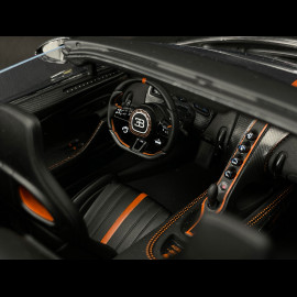 Bugatti W16 Mistral World Record Car 2024 Carbon Black / Orange 1/18 MR Collection BUG015WR