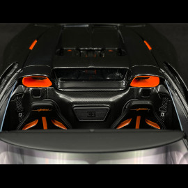 Bugatti W16 Mistral World Record Car 2024 Carbon Black / Orange 1/18 MR Collection BUG015WR