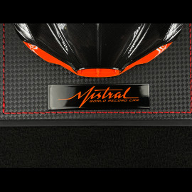 Bugatti W16 Mistral World Record Car 2024 Carbon Black / Orange 1/18 MR Collection BUG015WR