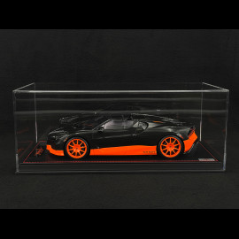 Bugatti W16 Mistral World Record Car 2024 Carbon Schwarz / Orange 1/18 MR Collection BUG015WR