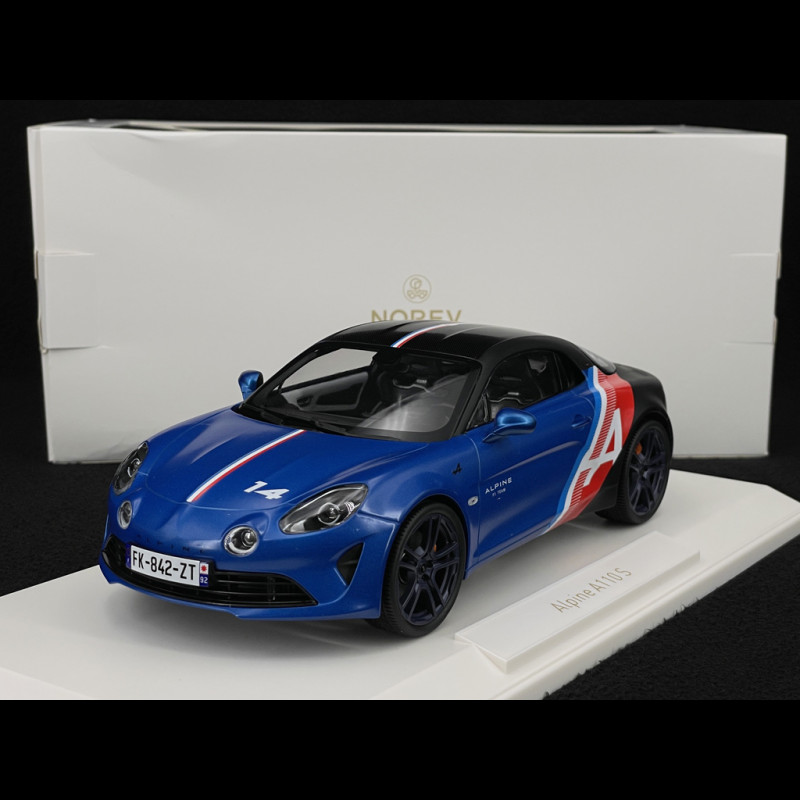 Alpine A110 S Trackside n° 14 2021 Blau / Rot / Schwarz 1/18 Norev 185331