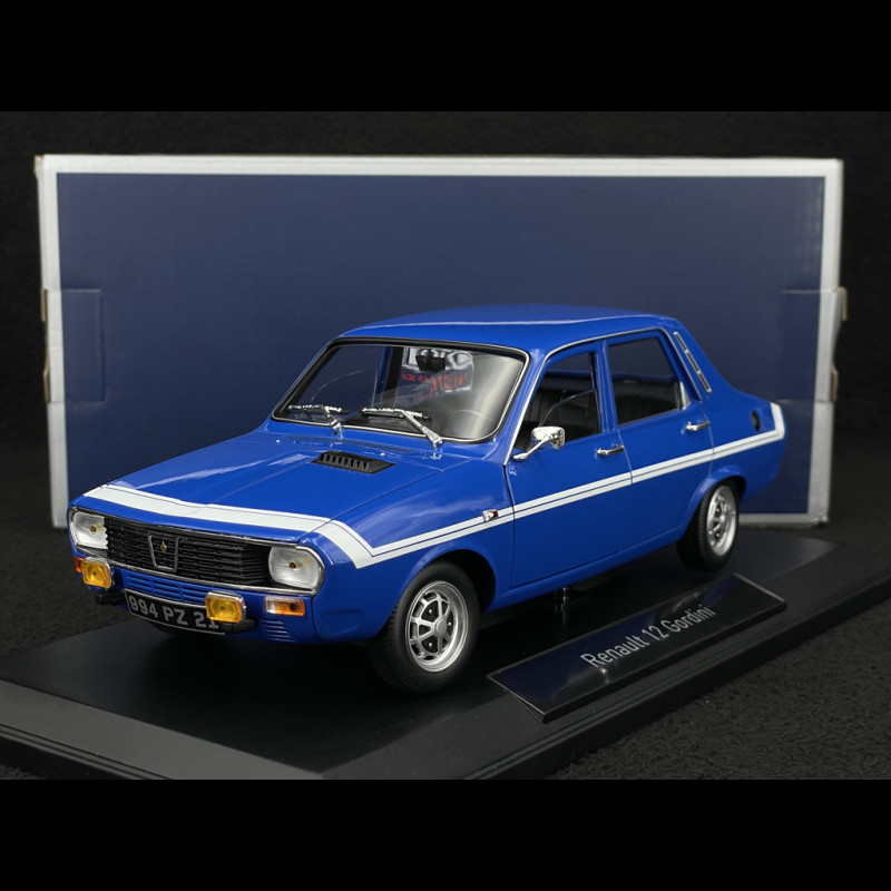 Renault 12 Gordini 1971 Blau de Frankreich / Weiße Streifen 1/18 Norev 185248