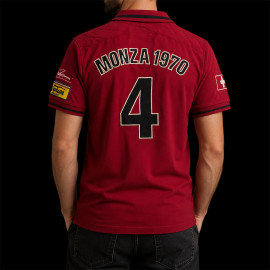 Clay Regazzoni Poloshirt n° 4 Monza 1970 Rot - Herren