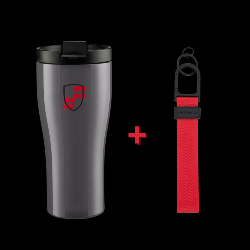 Porsche Thermos Mug und Porsche Schlüsselanhänger 911 GT3 S/C