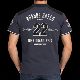 Jo Siffert Polo Shirt n° 22 Brands Hatch GP 1968 Navy Blue - Men