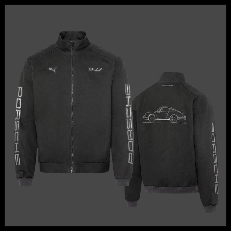 Porsche 911 Jacke Legacy Puma Pepita Schwarz 637101-01 - Unisex