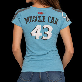 V8 Motors T-Shirt Performance n° 43 Blue - Women
