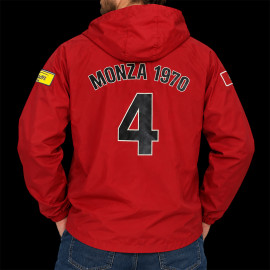 Clay Regazzoni Jacket Windbreaker n° 4 Monza 1970 Burgundy - Unisex