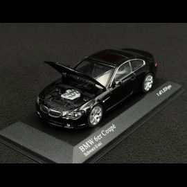 BMW 6 Series Coupé 2006 Black 1/43 Minichamps 431026020