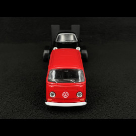 Set mit Porsche 911 Carrera RS 2.7 1973 auf Anhänger und Volkswagen T2 Combi 1/38 Welly MAP01023025