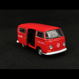 Set mit Porsche 911 Carrera RS 2.7 1973 auf Anhänger und Volkswagen T2 Combi 1/38 Welly MAP01023025