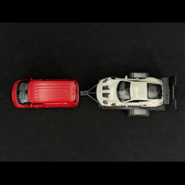 Set Porsche 911 GT3 RS Type 992 2023 on Trailer and Volkswagen ID Buzz Combi 1/38 Welly MAP01024025