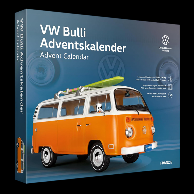 Volkswagen Adventskalender Bulli / Combi T2 1975 Orange / Weiß 1/43 Franzis 67223