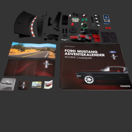 Ford Adventskalender Mustang Fastback 1967 Schwarz / Rote Streifen 1/43 Franzis 67965