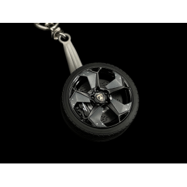 Lamborghini Keyring Reventon Black Wheel AutoArt 40454