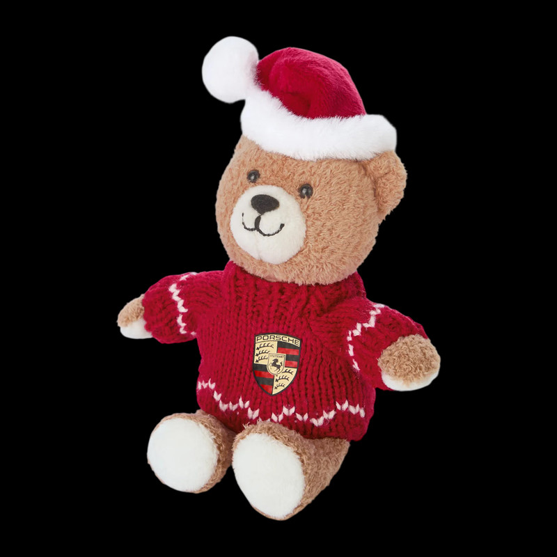 Porsche Schlüsselanhänger Weihnachtsbär Plüsch Braun WAP05003726KBX