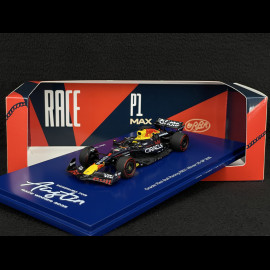 Max Verstappen Red Bull RB21 n° 1 Sieger GP USA 2025 F1 mit Figur und Pit Board 1/43 Spark S9666