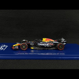 Max Verstappen Red Bull RB21 n° 1 Winner USA GP 2025 F1 with Figurine and Pit Board 1/43 Spark S9666