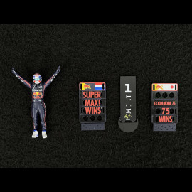 Max Verstappen Red Bull RB21 n° 1 Sieger GP USA 2025 F1 mit Figur und Pit Board 1/43 Spark S9666