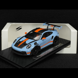 Porsche 911 GT3 RS Typ 992 2022 Weissach Package Gulf Blau / Orangefarbene Streifen RS Selection x Spark 1/43 43RSF001