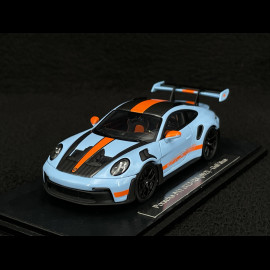 Porsche 911 GT3 RS Typ 992 2022 Weissach Package Gulf Blau / Orangefarbene Streifen RS Selection x Spark 1/43 43RSF001