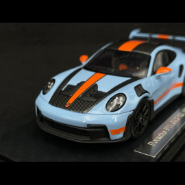 Porsche 911 GT3 RS Typ 992 2022 Weissach Package Gulf Blau / Orangefarbene Streifen RS Selection x Spark 1/43 43RSF001