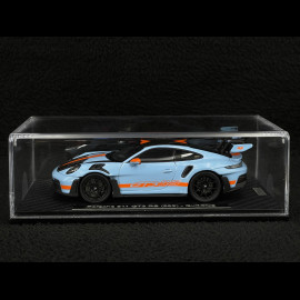 Porsche 911 GT3 RS Type 992 2022 Weissach Package Gulf Blue / Orange Stripes RS Selection x Spark 1/43 43RSF001
