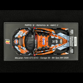 McLaren 720S GT3 Evo n° 59 6th 24h Spa 2025 1/43 Spark SB852