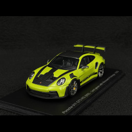 Porsche 911 GT3 RS Typ 992 2023 Weissach Package Lind Grün / Schwarze Streifen 1/43 Spark S8780