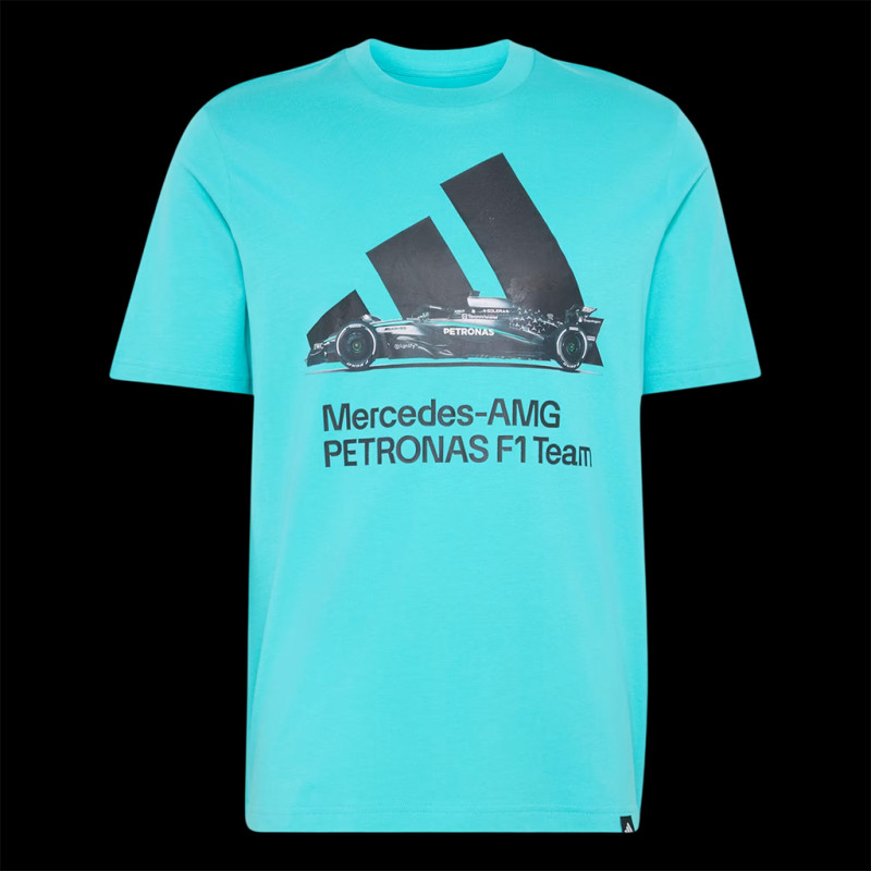 Mercedes T-Shirt AMG Petronas F1 Team Graphic Adidas Minzblau KU9747 - unisex