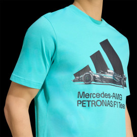 Mercedes T-shirt AMG Petronas F1 Team Graphic Adidas Mint Blue KU9747 - unisex