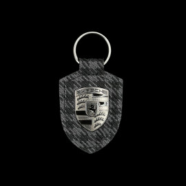 Porsche Schlüsselanhänger Turbonite Wappen Pepita Grau / Schwarz WAP05065226WSA