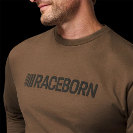 Porsche T-Shirt Langarm Motorsport Raceborn Dunkelbraun WAP91026MSF - Unisex