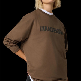 Porsche T-Shirt Long-Sleeve Motorsport Raceborn Dark Brown WAP91026MSF - Unisex