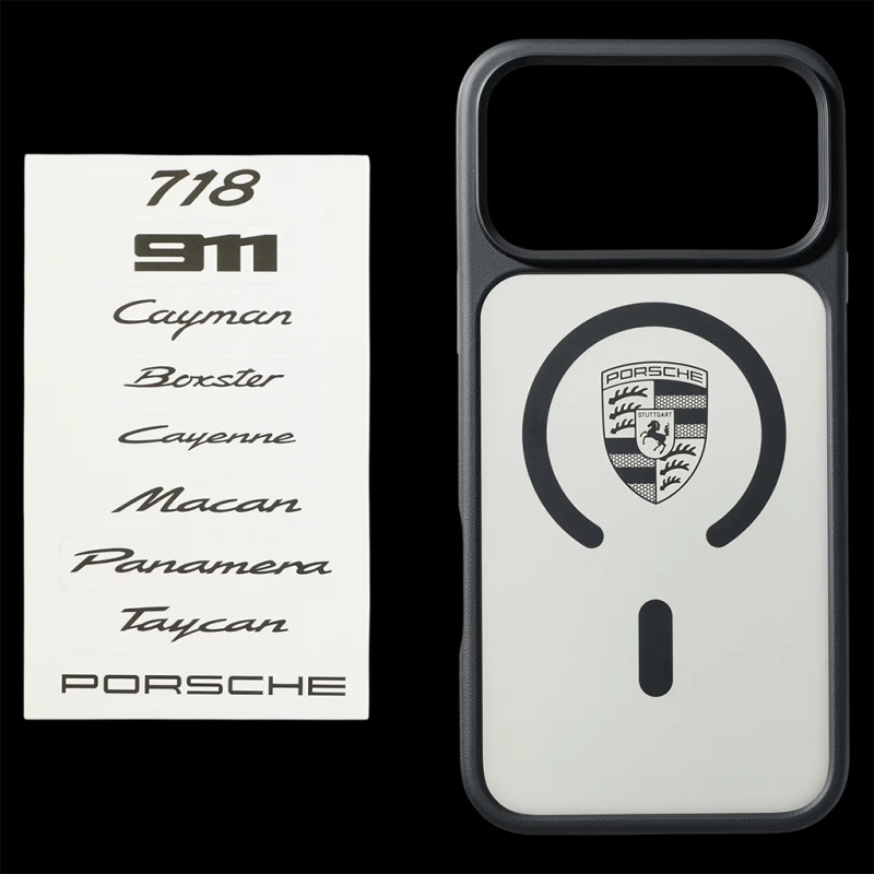 Porsche Handyhülle iPhone 18 Pro Max MagSafe Schwarz / Transparent Anpassbar WAP03000426SNC