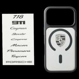 Porsche Handyhülle iPhone 18 Pro MagSafe Schwarz / Transparent Anpassbar WAP03000226SNC