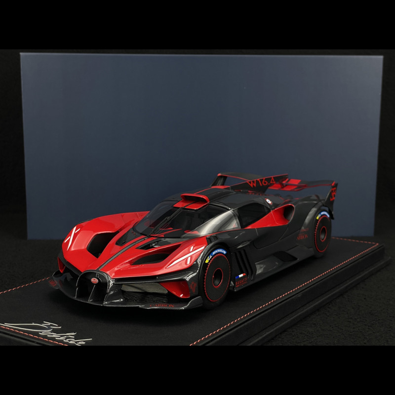 Bugatti Bolide 2024 Red / Black Carbon 1/18 MCM