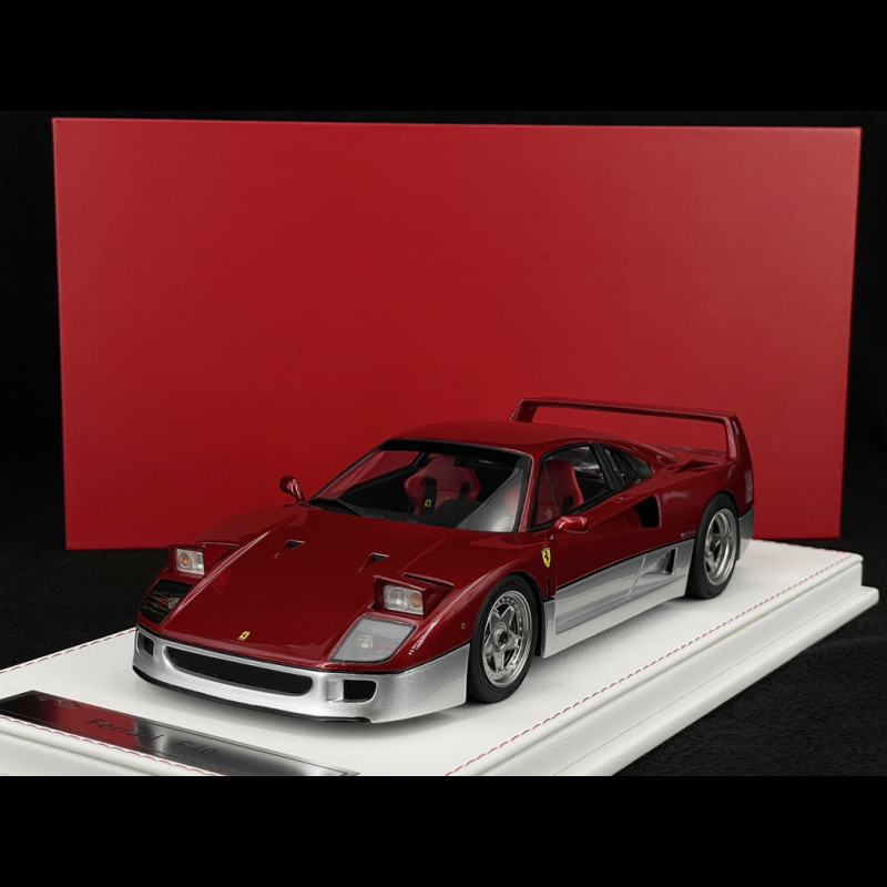 Ferrari F40 1987 Carbon Red / Silver 1/18 GL Model GLF40