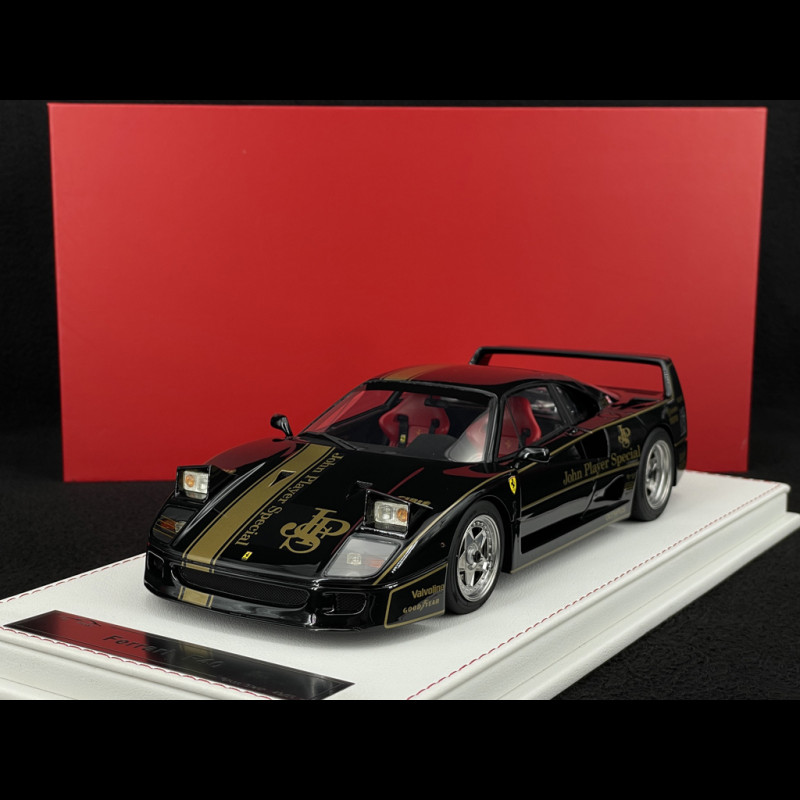 Ferrari F40 1987 John Player Special Schwarz Glänzend 1/18 GL Model GLF40