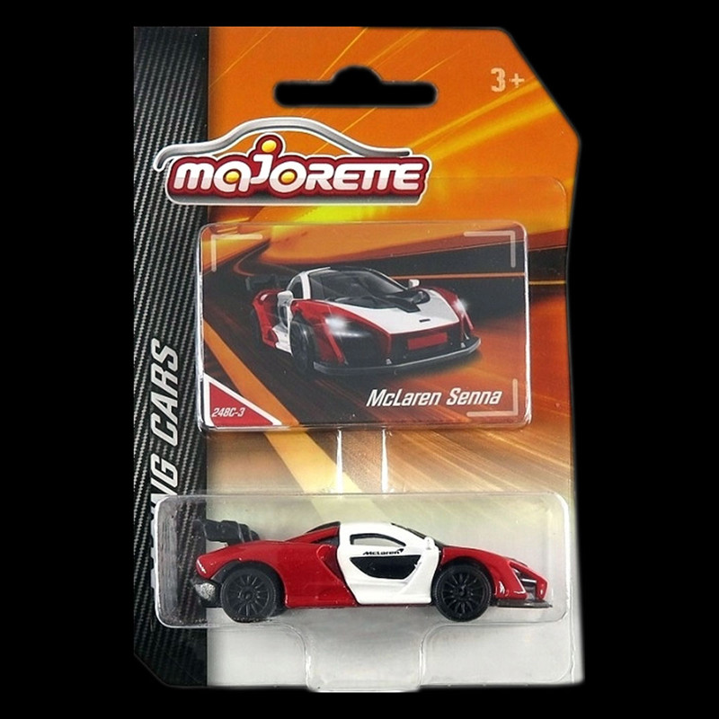 McLaren Senna Rot / Weiß Racing Cars 1/59 Majorette 212084009SMO