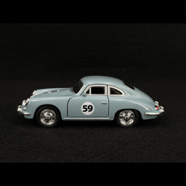 Trio Set Porsche 356 B 1961 / 911 Carrera RS 2.7 1973 and 911 GT3 RS 2023 on trailer with Volkswagen Combi 1/38 Welly