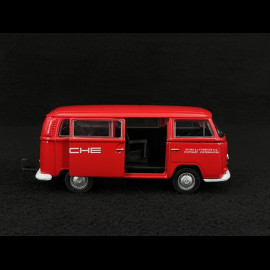 Trio Set Porsche 356 B 1961 / 911 Carrera RS 2.7 1973 and 911 GT3 RS 2023 on trailer with Volkswagen Combi 1/38 Welly