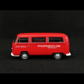 Trio Set Porsche 356 B 1961 / 911 Carrera RS 2.7 1973 and 911 GT3 RS 2023 on trailer with Volkswagen Combi 1/38 Welly